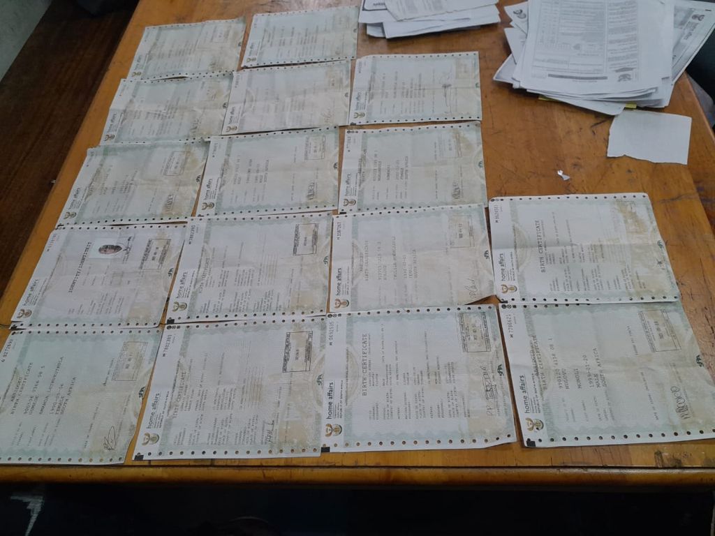 fraudulent documents johannesburg police