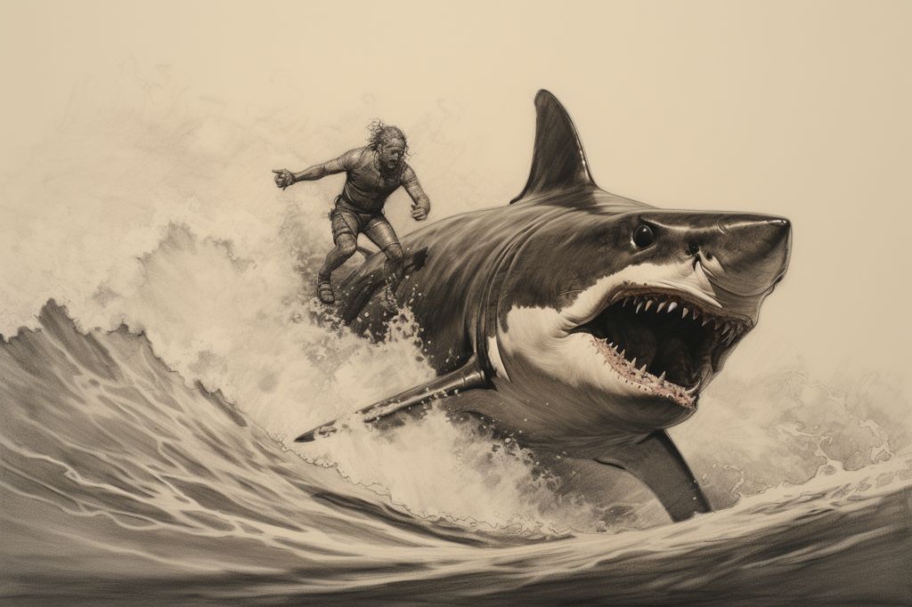 shark encounter surfing Cape Town