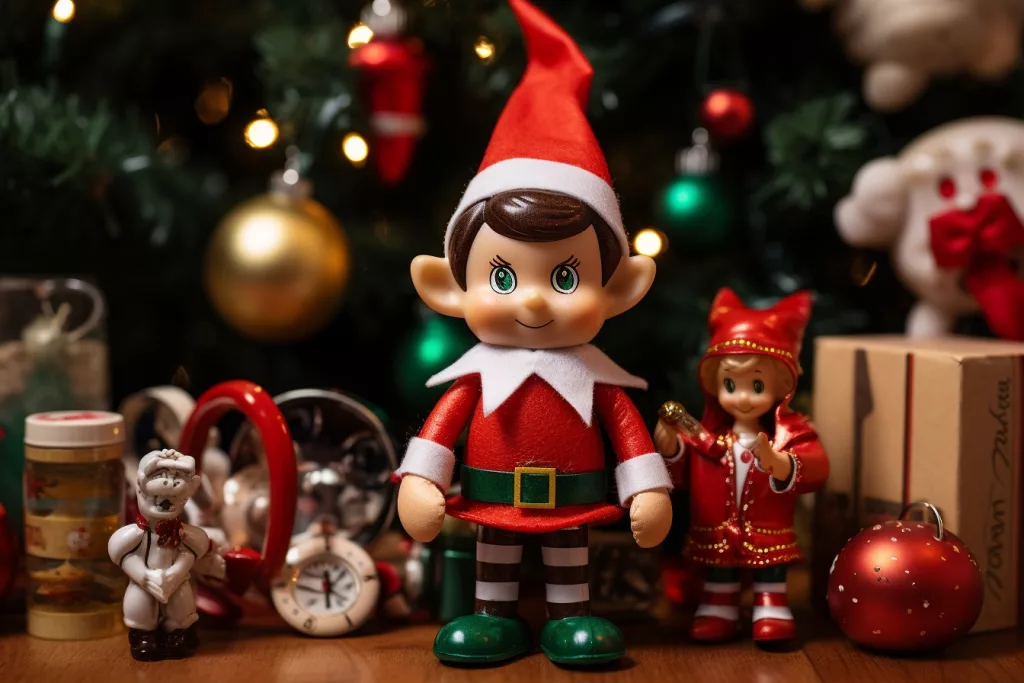 Toy of the Elf standing on the shelf