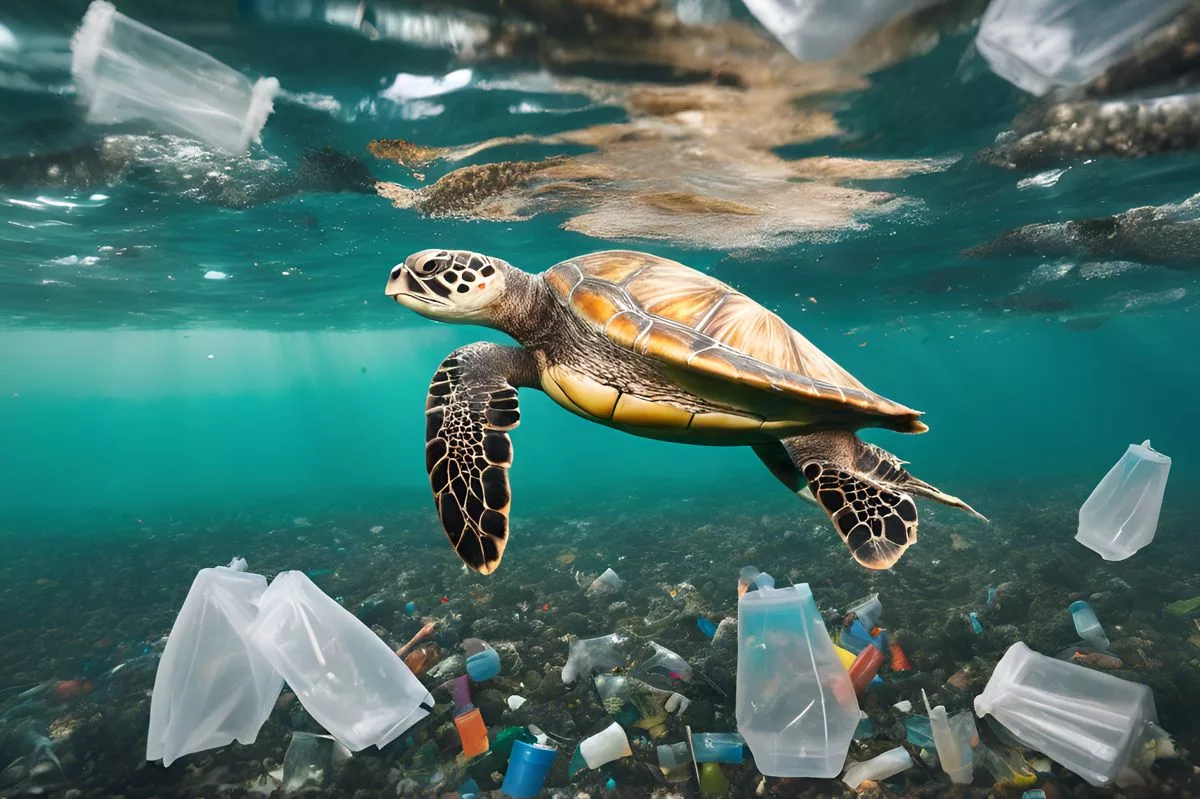 plastic pollution turtle conservation Cape Town