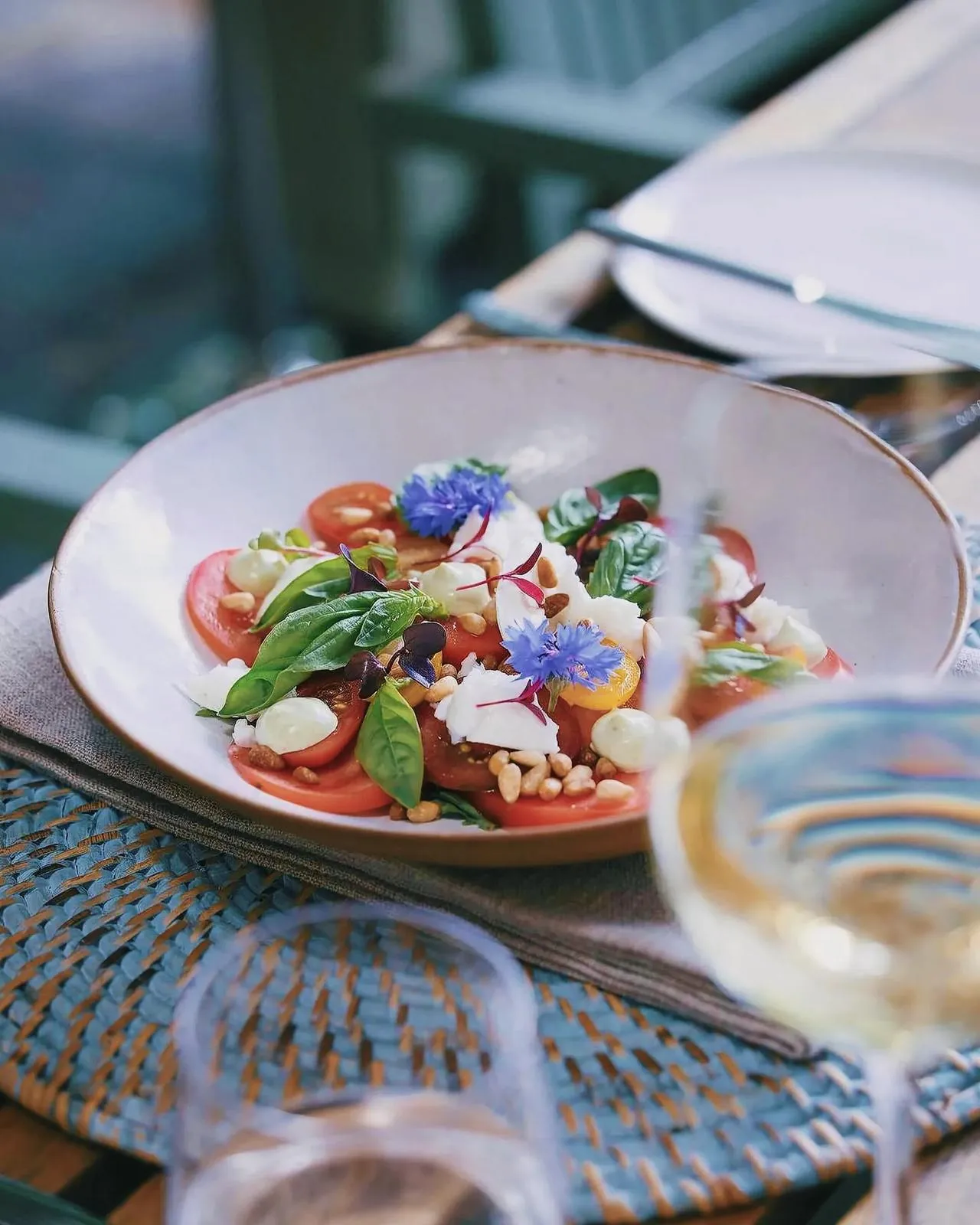 Elegant salad meal at the Rose Terrace Tea Room in Vergelegen Wine Estate.