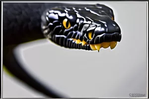 snake catching black mamba