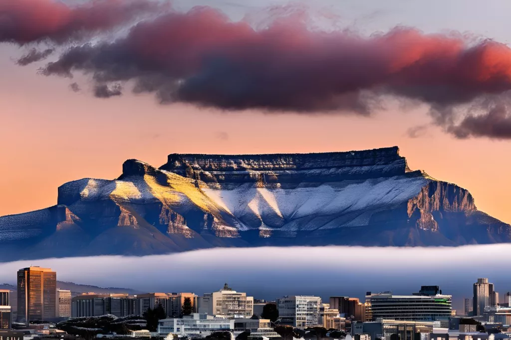 snowfall table mountain